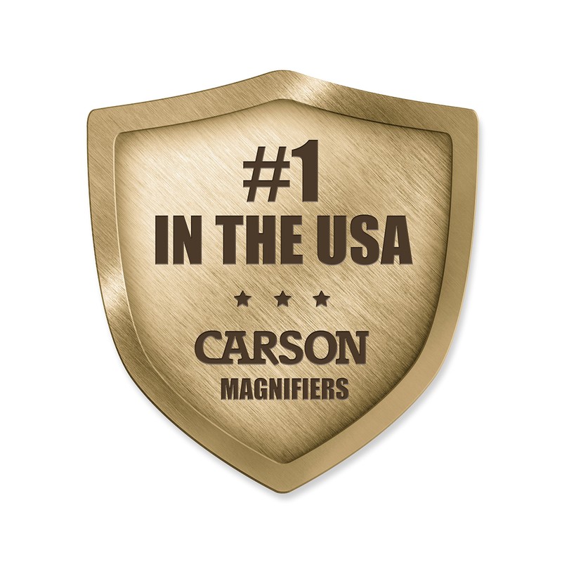 Carson SureGrip Series 2X Power Glass Magnifier with Hands-Free Fold-out