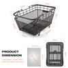 Rear Bike Basket with Handle - Quick Release Bicycle Rear