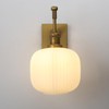 Pathson Milk White Glass Wall Sconce with Switch, Hardwired Wall