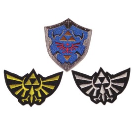 The Legend of Zelda Triforce Embroidered Set of 3 Patches