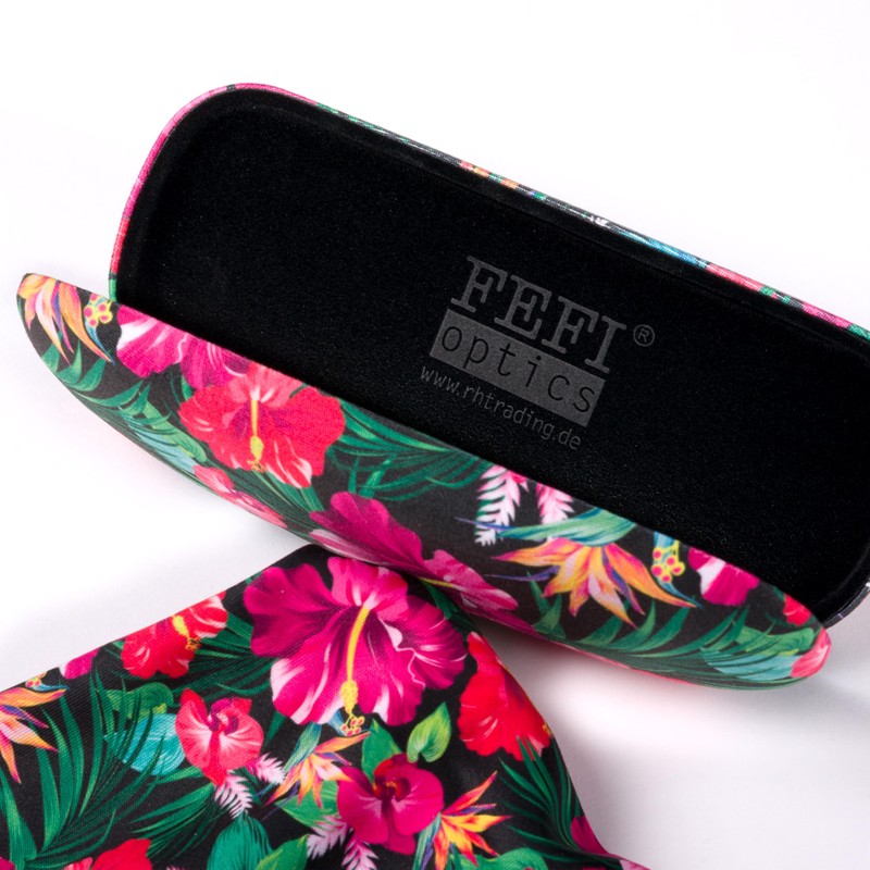 FEFI - Hard Case for Glasses Flower with Velvety Soft