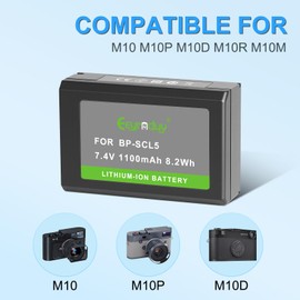 Eeyrnduy Digital BP-SCL5 Battery Compatible with Leica M10 M10R M10-P 1100mAh/7.4V (BP-SCL5)