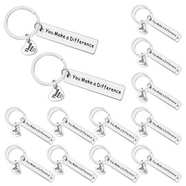 Ximalun 24 Pcs Thank You Gifts Appreciation Keyring You Make a Difference Keyring Appreciation Gifts for Employee Staff Colleagues Nurse Doctor Teacher Mentor Social Worker Volunteer Bus Driver