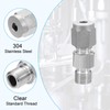 PATIKIL 1/8G x 4mm 304 Stainless Steel Compression Tube Fitting,