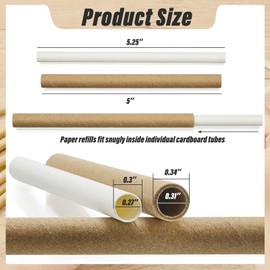 Lewtemi 120 Pcs Mason Bee House Tube Refill Cardboard Bee Tube Paper Mason Beekeeper Cardboard Insert Beekeeping Supplies for Solitary Beehive House Garden Pollinator Nest