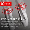 Target Darts K-Flex Integrated Dart Flight and Shaft, No.6, Green,
