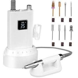 Professionl Nail Drill,80w Brushless Pro Electric Nail Drill 35000rpm HoMove Cordless Nail Efile, High Torque, Quiet & Vibration-Free Electric Nail File for Technicians,Home DIY