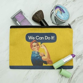 Rosie The Riveter Poster World War II Makeup Cosmetic Bag Organizer Pouch