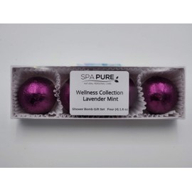 Spa Pure Lavender Mint Aromatherapy Shower Steamers Bombs - Shower Bombs with Essential Oils – Unisex Bath Melts - Self Care and Relaxation Shower Steamer - Enjoy Spa at Home - (4 Count)