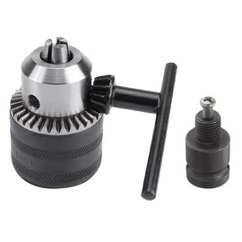 1/2-20UNF Mount 1.5-13mm Capacity Key Drill Chuck for Air Impact Wrench Converter Conversion Tool with Chuck Key and 1/2 inch Socket Square Female Adapter