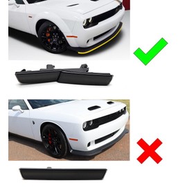 iJDMTOY Smoked Lens Xenon White Front/Rear LED Side Marker Light Kit Compatible With 2015-23 Dodge Challenger SRT Hellcat Widebody ONLY, Powered by Total 180-SMD LED, Replace OEM Sidemarker Lamps