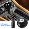 Gear Knob Round Black 8 Ball Billiards Universal Acrylic 4