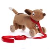 Ragtales RT501 Wooster Wooden Pull-Along Daschund Dog Soft Toy, Red