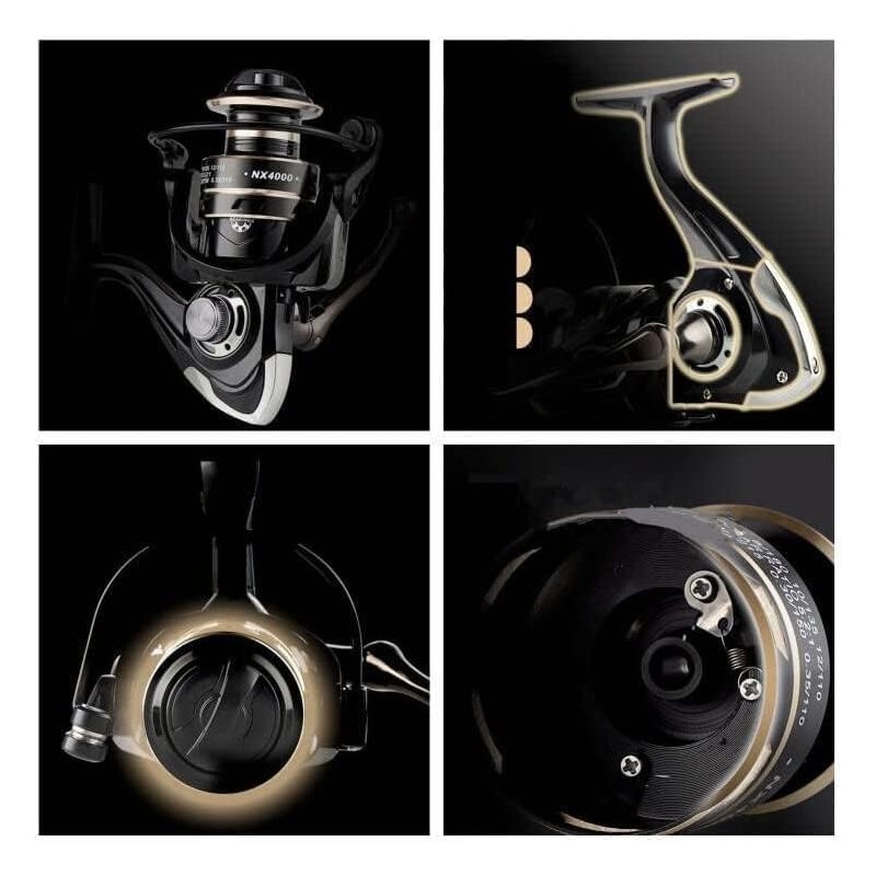 Spinning Fishing Reels with Left/Right Interchangeable Collapsible Wood Handle Powerful