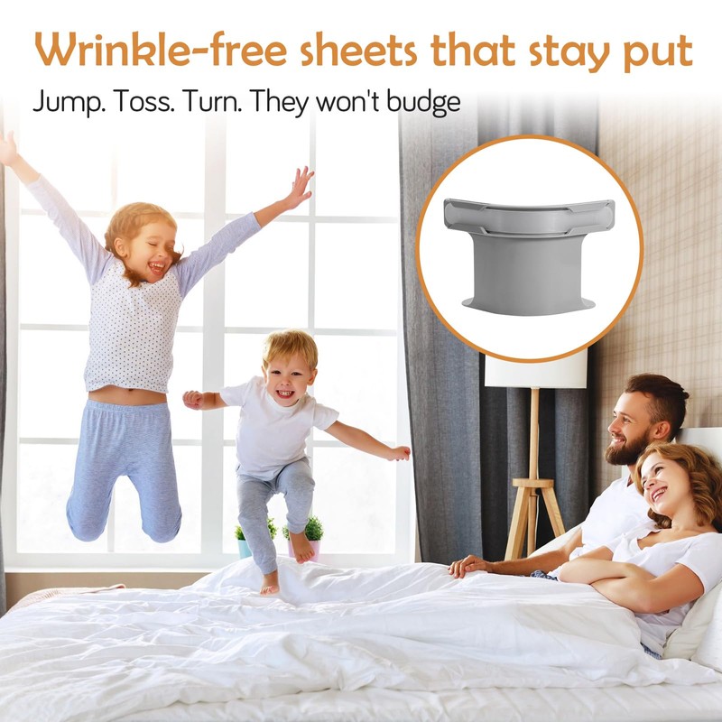 Bed Sheet Holders With Lock Strips, 4 Pack Bed Sheet