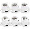 Saysurey 6 Pcs E26 Light Socket Porcelain Lamp Holder Socket