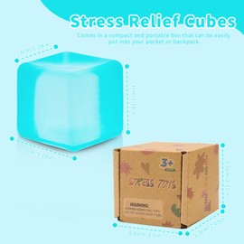 Graphinza Nice Cube Squeeze Toys Taba Squishy Squishy Cubes Ice Cube Fidget Toy Sensory Fidget Toys Stress Cube Anxiety Relief for Kids and Adults Small Blue (blue)