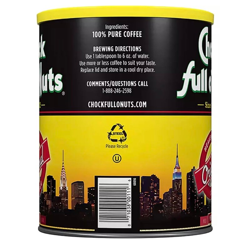 Chocks full o'Nuts Heavenly Ground Coffee, Original Blend, 48 oz.