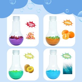 HZEX Bath Bomb for Kids, Colorful Foam Potion Kits for Boys and Girls, Bubble Bathtime Fizzies, Bathbombs in Scientific Flasks for Children, 4 Color Foaming Potions Set, Creative and Safe Bathing Toys