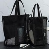 Brisk Mesh Material Anti-Fouling Bath Sauna Swimming Pool Shower Bag Black Small