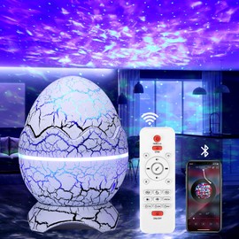 OurLeeme Galaxy Projector Dinosaur Egg Starry Sky Projector Aurora Night Light Light with Bluetooth Speaker, White Noise,Timer for Bedroom Decor Year of The Dragon Gifts for Children Adults