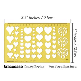 Traceease Heart Shapes Jewelery Settings Jewelry Templates Drafting Tools Jewellery Designing Stencils