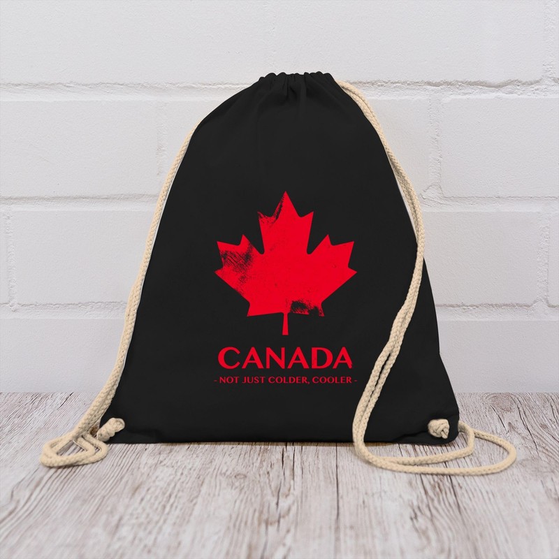 Vintage Gym Bag with Writing “Canada, Not Just Colder, Cooler”