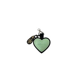 Flykitty Charming love heart keychain, Delicate love heart keychain for bag handbag charm, Valentine's day gift-Green