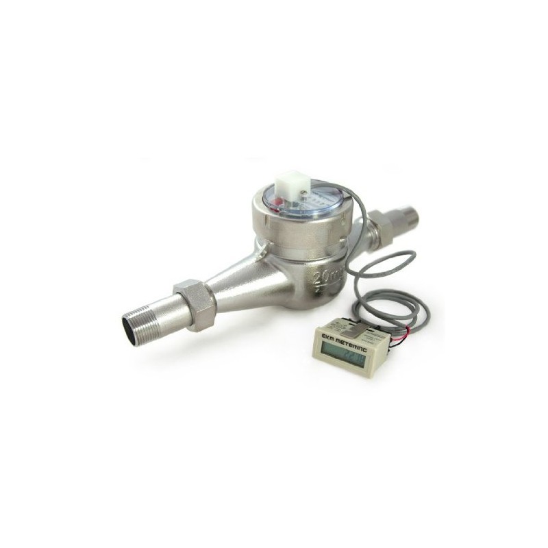 3/4" Hot Water Meter - Stainless Steel, Pulse Output