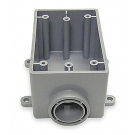 Weatherproof Box, 1Gang, 3/4 in Hub, PVC