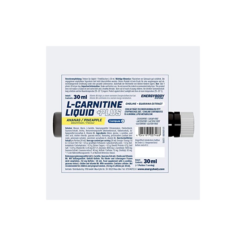 Energybody Energybody? L-Carnitine Liquid Plus - 20x30ml - L Carnitin