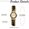 JewelryWe Womens Handmade Braid Watch Analog Quartz Bracelet Dress Watch