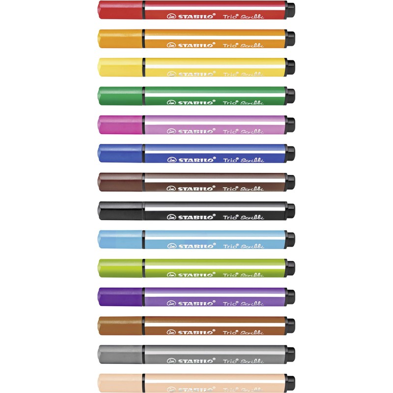 STABILO STABILO - Gefederter Dreikant-Filzstift - Trio Scribbi - 14er