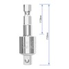 FOCMKEAS 2PCS Power Drill Sockets Adapter 1/4" Impact Square Drive