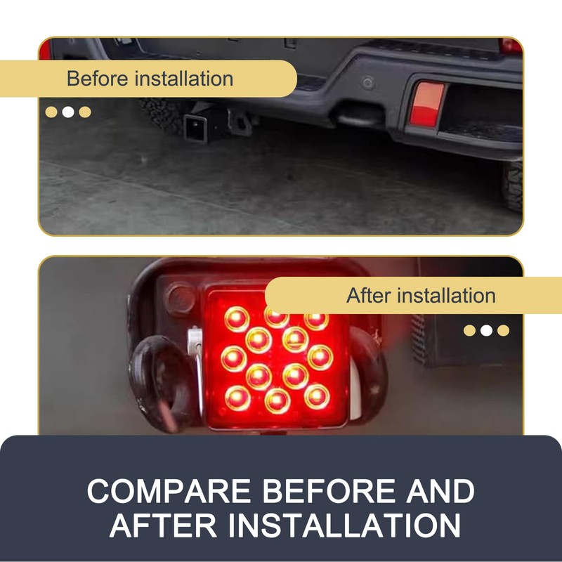 DACIRTY Pack-1 Trailer Hitch Lights with 15 LEDs, Super Bright