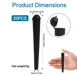 Joint Case Pack of 20 Joint Case 117 mm Joint Tube J-Tube Transport Case Accessories Joint Accessories Transport Case Tube Joint Box Black Odour-Proof Transport Case Tube for Carrying Transport