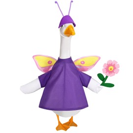 Kavoc Butterfly Goose Outfit Porch Goose Clothes for 23" Lawn Outdoor Garden Yard Patio Statue Spring Decor