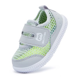 BMCiTYBM - Zapatos de bebé para niña y niña, de malla transpirable, antideslizantes, 7-Gris, 6-12 Months Infant