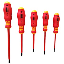 WURTH 061396325 VDE Slotted Screwdriver 2.5 4 6.5 Cross PH1 PH2 Burnished Blades PH According to IEC 900 and EN 60900