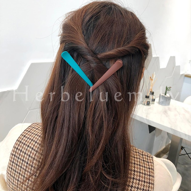 Herbeluemily Colorful Hair Clips, Bangs, Non-marking Dakar, Set of 10