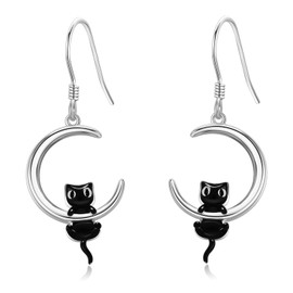 Tree of Life/Cross/Daisies/Cats/Horses/Moon Star/Mountain Earrings 925 Sterling Silver Cross Earrings Tree of Life Jewellery Horse Gifts for Women Girls, Sterling Silver, No Gemstone