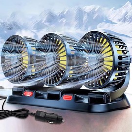 Car Fan for Back Seat, Car Fan, Portable 360° Rotatable Car Fan Fan, 2 Speeds Cooling Fan, Motorhome, Mini Fan Car Interior for Trucks, Vans, Suv, RV