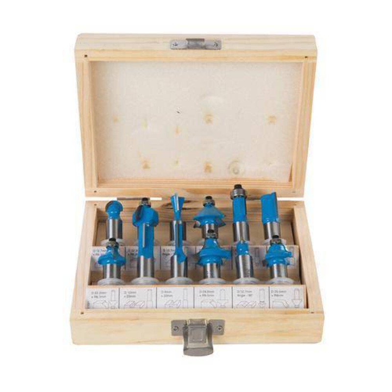 Silverline 251591 12 mm TCT Router Bit Set 12pce 12