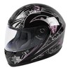 TCMT Size-L DOT Motorcycle Butterfly Flip Up Full Face Street