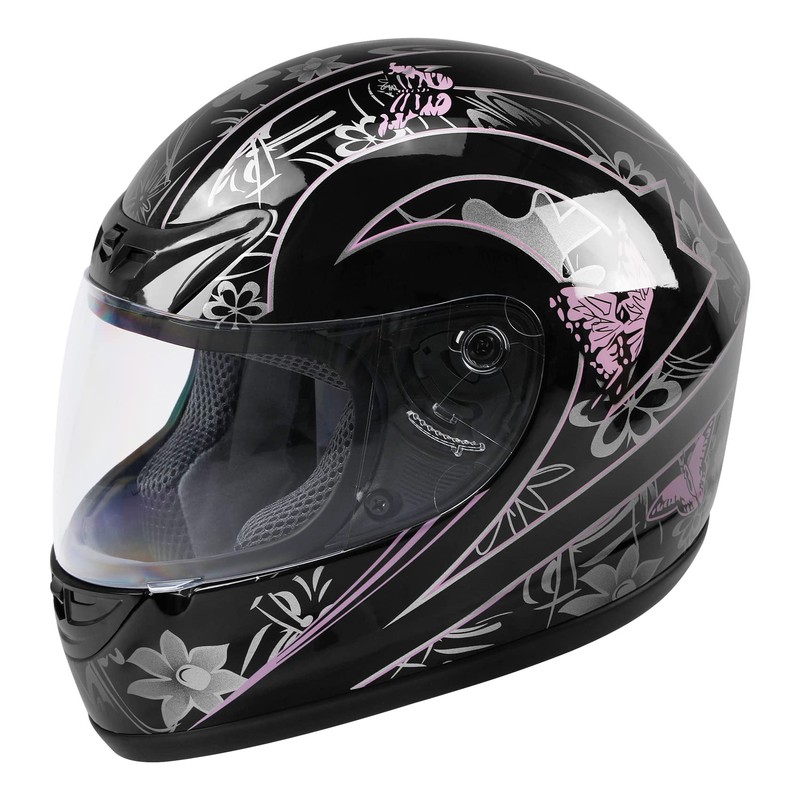 TCMT Size-L DOT Motorcycle Butterfly Flip Up Full Face Street