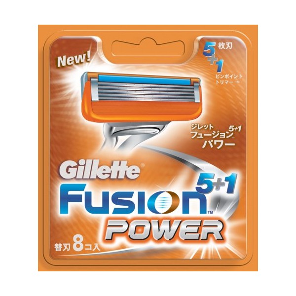 Gillette Fusion 5 + 1 Power Replacement Blades 8 Pack