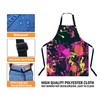 BGBDEIA Splatter Paint Pattern Apron Adjustable Neck Bib Apron for