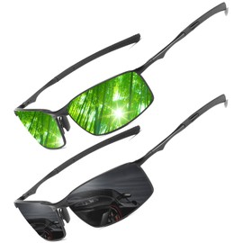 Polarised Sunglasses For Mens Womens UV Protection metal frame Ultra Light Driving Fishing Running Outdoor Pilot Sun glasses