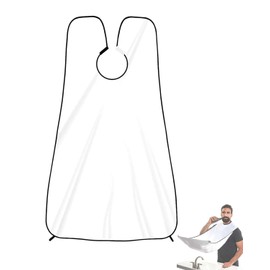 IPNSDON 1PCS Shaving Bib Beard Bib Apron Beard Shaping Tool Beard Hair Clippings Catcher Trimming Accessories With Suction Cups Hair Beard Trimming Perfect Grooming Gift for Father Husband(white)
