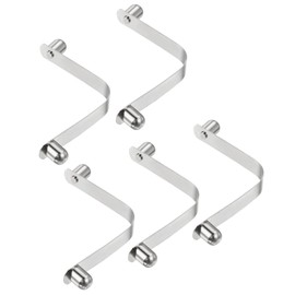 PATIKIL 12x9.5mm Kayak Paddle Snaps, 5 Pack Pole Push Button Spring Clips Steel Solid Button Locking Tube Double Pins for Camping Awning Tent Pole